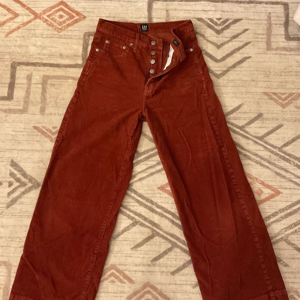 GAP Woman’s Rust Corduroy Wide-Leg Pants